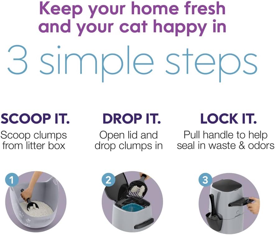 Cat Litter Box Waste Disposal System with Odor Control Refill Bag B799007