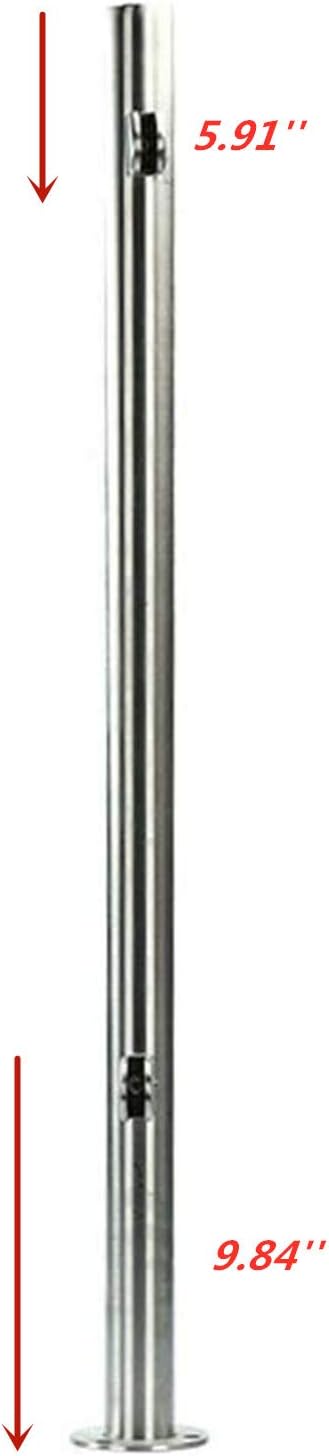 110cm Glass Balustrade Railing Post Stainless Steel Handrail Garden Fencing, Pack of 2 S89003