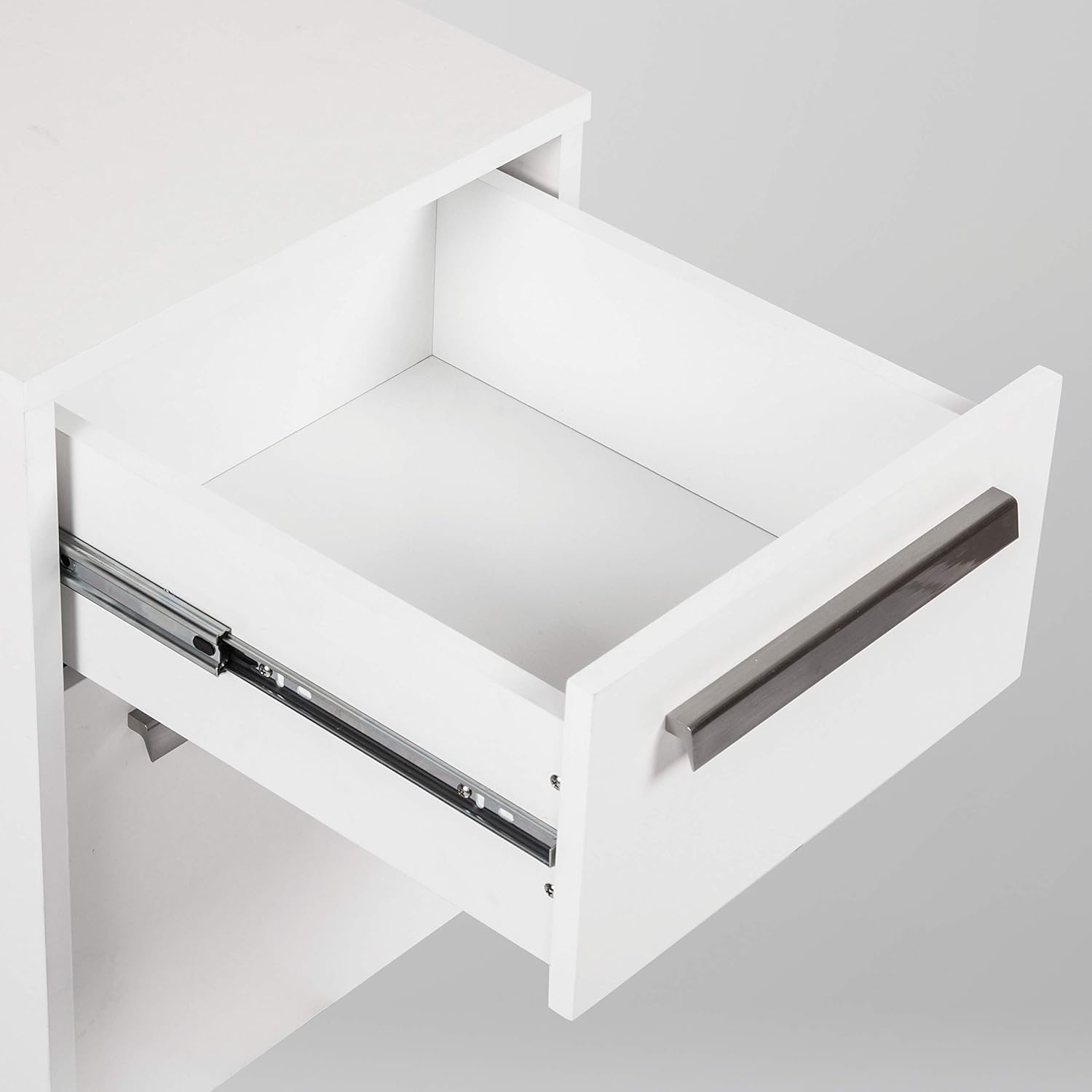 White Wood Grain 2-Drawer Mobile File Cabinet A289