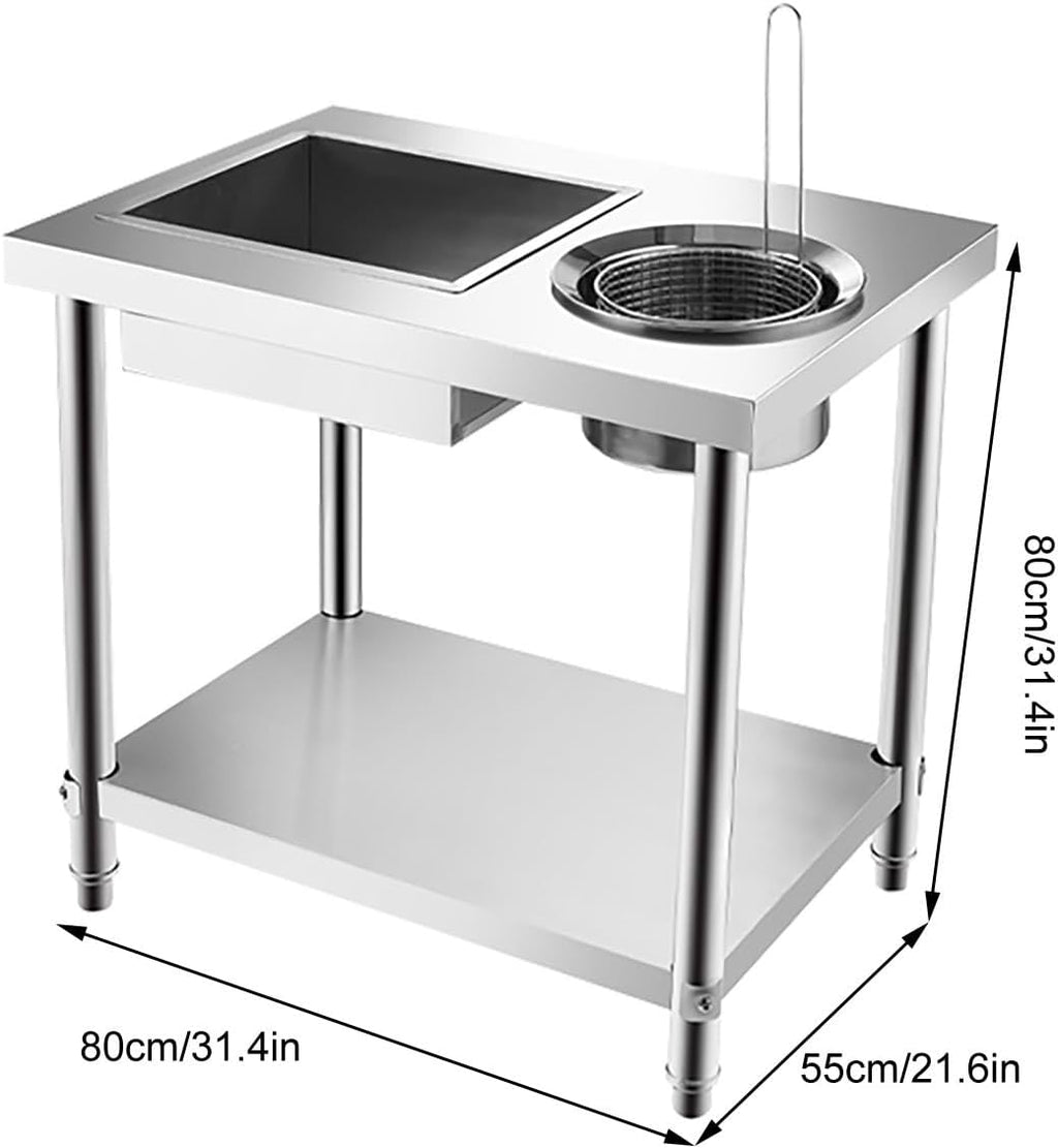 Stainless Steel Breading Table for Commercial Kitchen Prep S381309