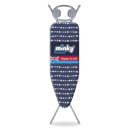 Freestanding Full Size Ironing Board with Iron Rest, 43 x 14 Inch Surface W850635