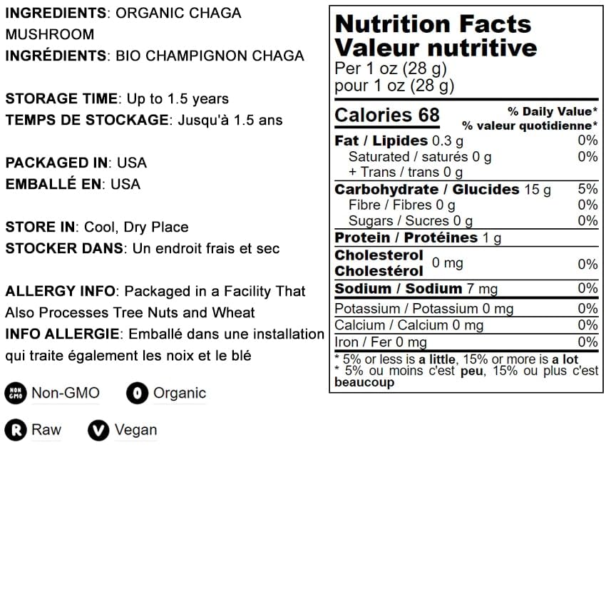 Organic Chaga Mushroom Powder, 1 Pound, Vegan Superfood M788