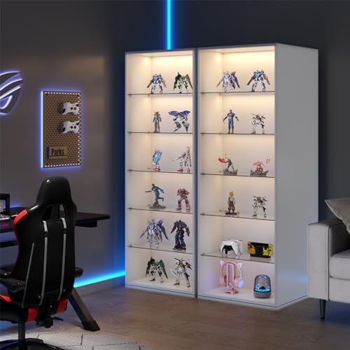 Rotating Shoe Rack with Sensor Light and Glass Shelves A760