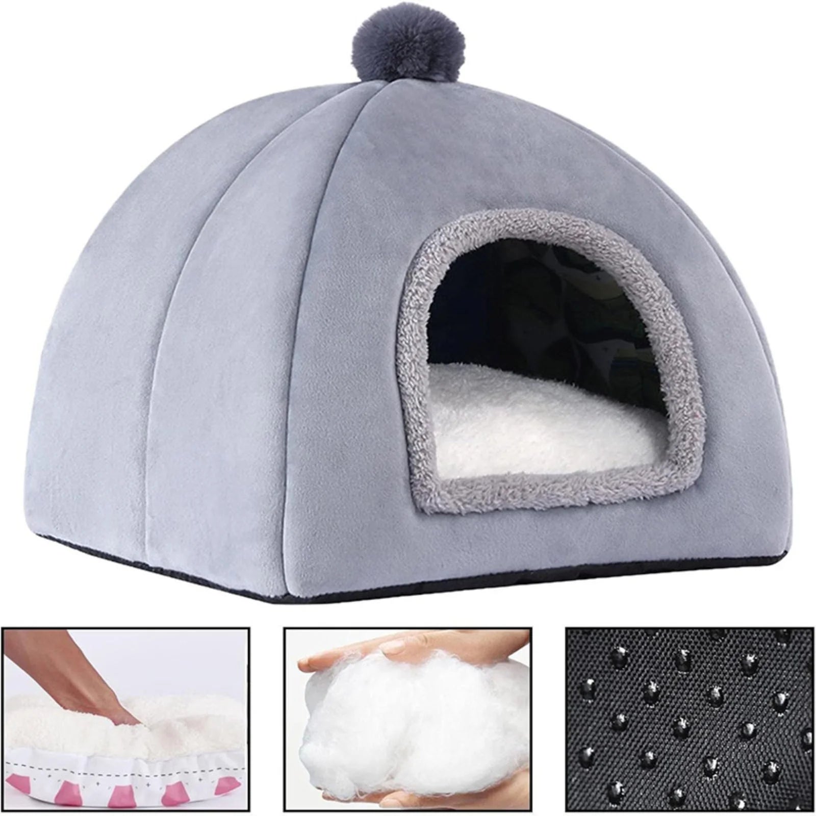 Cat Bed Cozy Pet Tent for Indoor Cats Machine Washable F867434