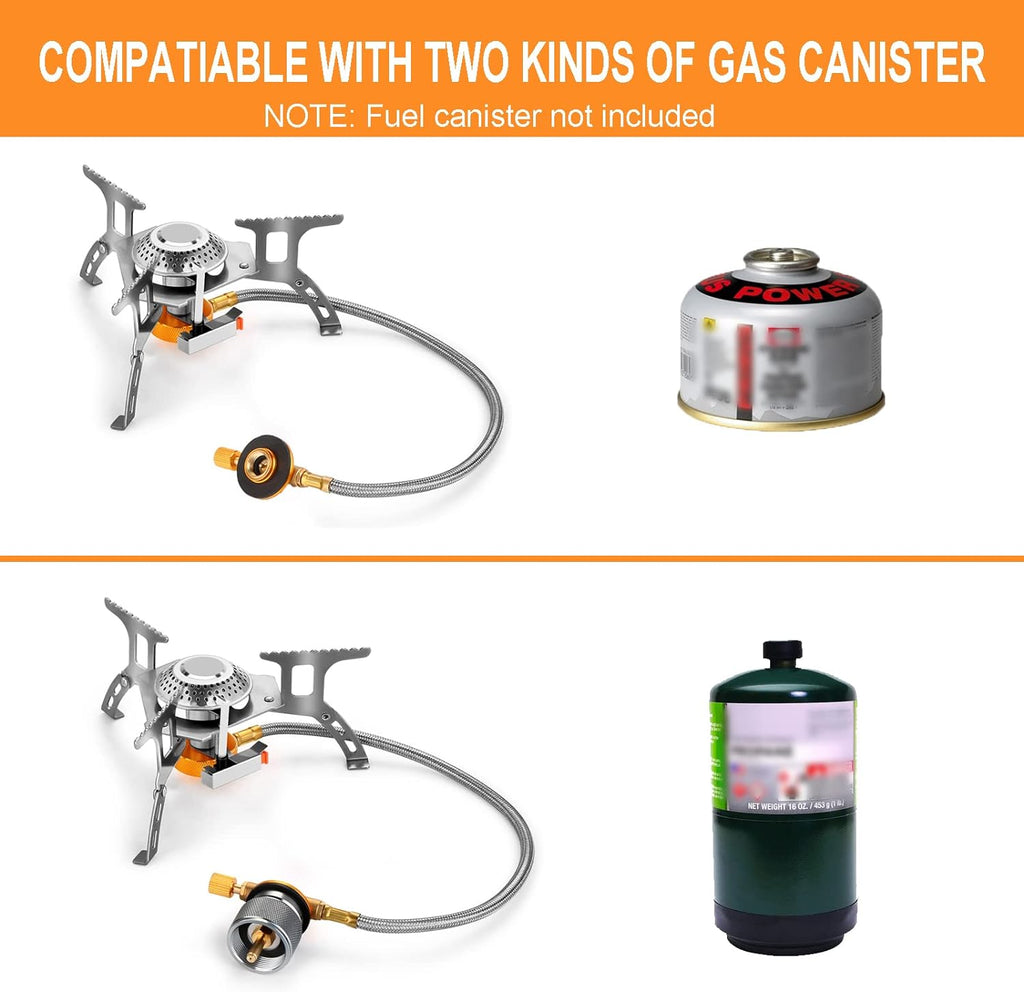 Portable Camping Gas Stove with Piezo Ignition and Carrying Case N71458