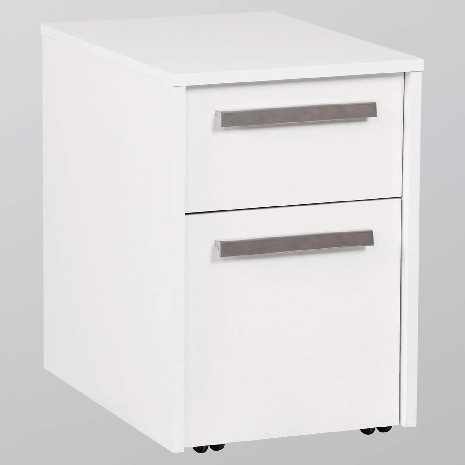 White Wood Grain 2-Drawer Mobile File Cabinet A289
