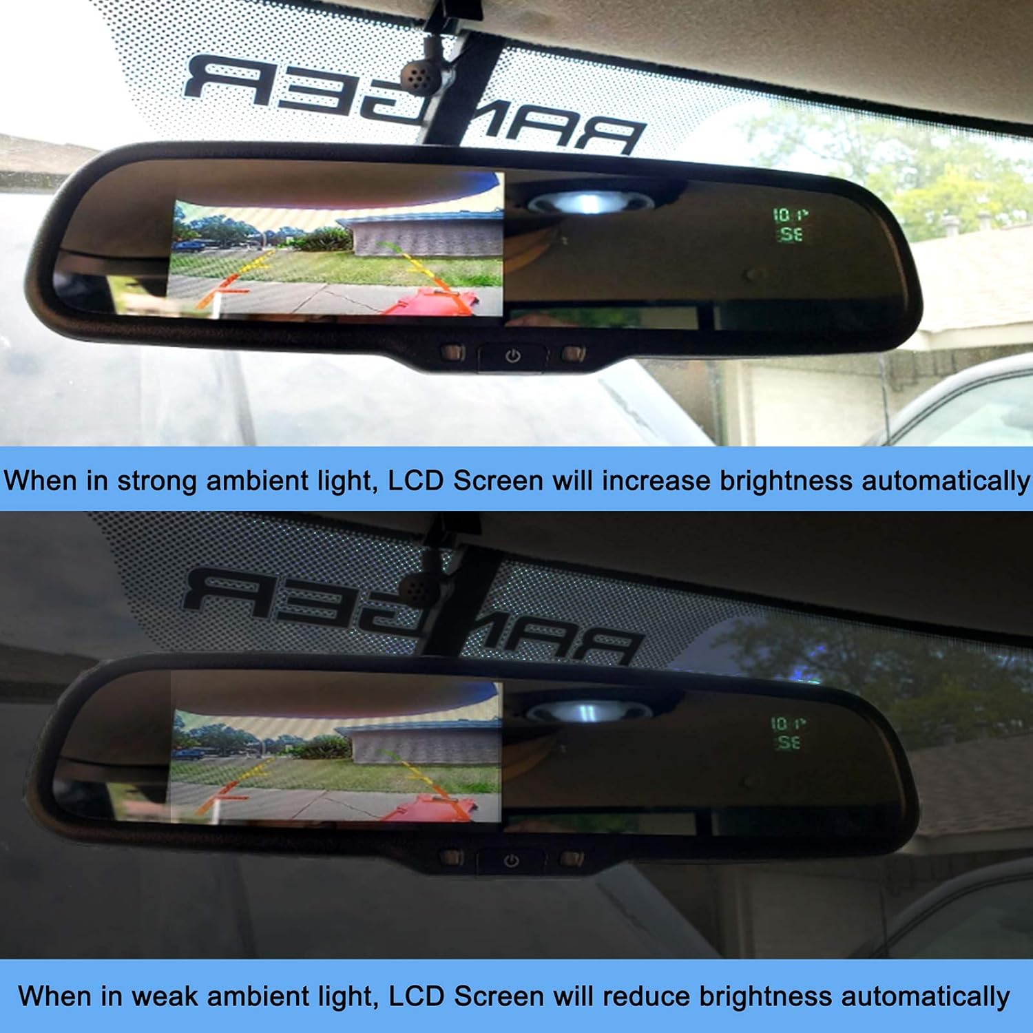 Tailgate Handle Backup Camera with 4.3" LCD Mirror Monitor for Toyota Tacoma 2005-2014 Z817