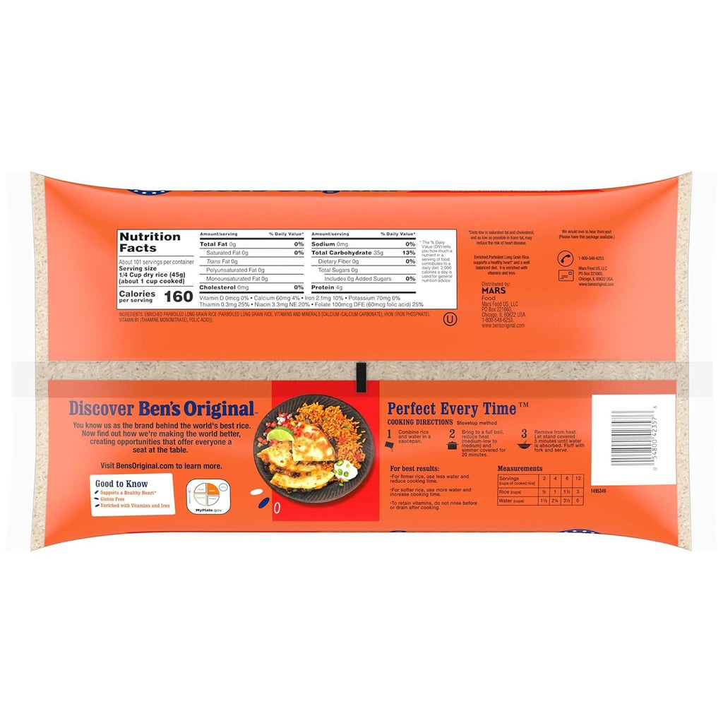 Enriched Long Grain White Rice, Parboiled, 10 lb Bag C2044