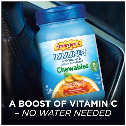 Immune Support Chewables with Vitamin C and D, Orange Flavor, 42 Count S411084