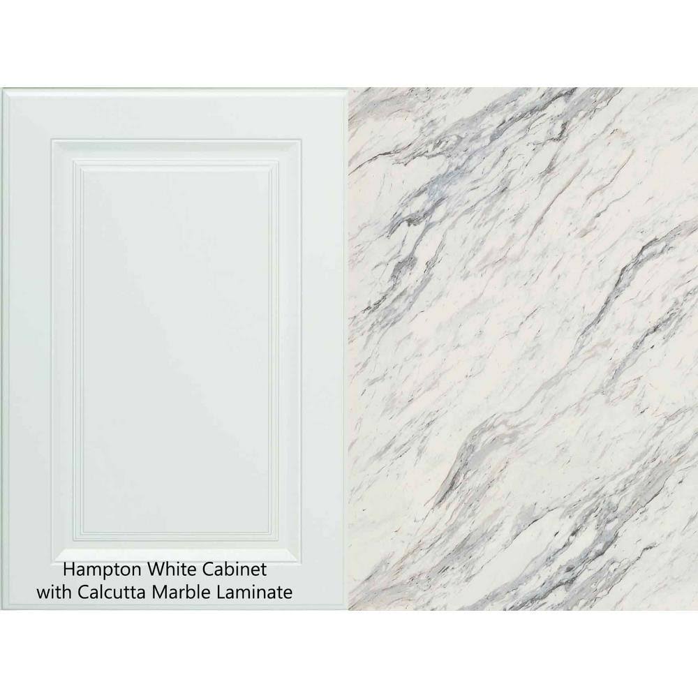 Laminate Countertop Kit 8 ft Calcutta Marble Valencia Edge R23996