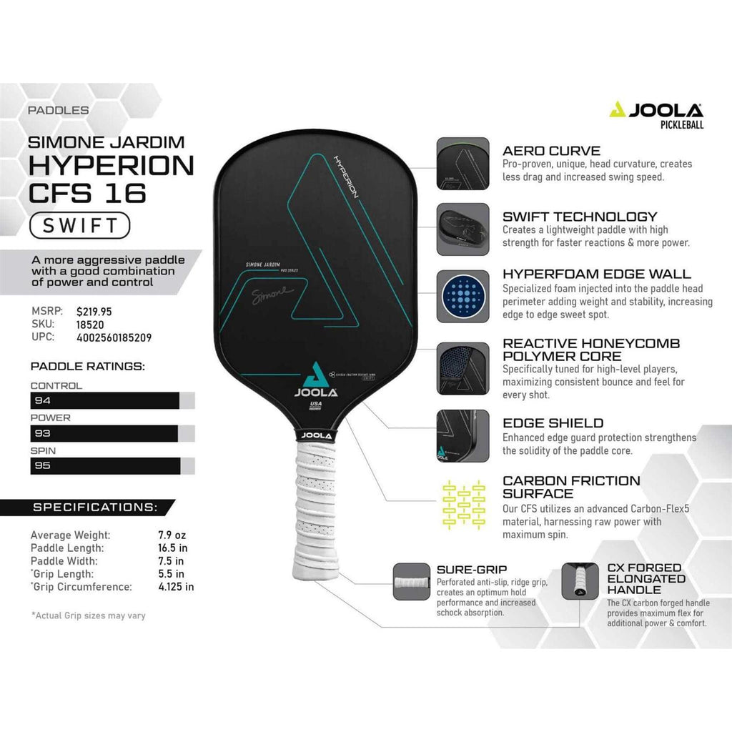 Pickleball Paddle with Carbon Fiber Surface U165763