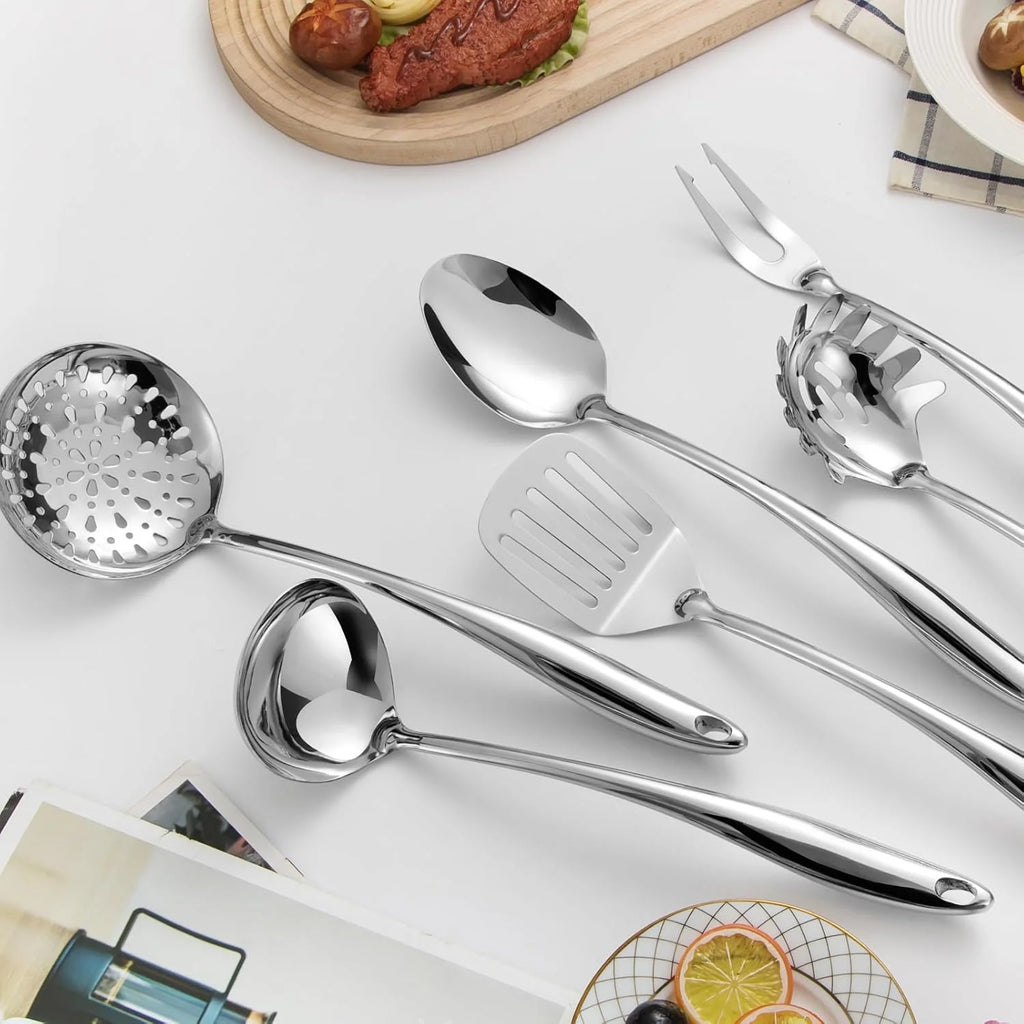 Matte Stainless Steel Kitchen Utensils Set, 11 Pieces M220355