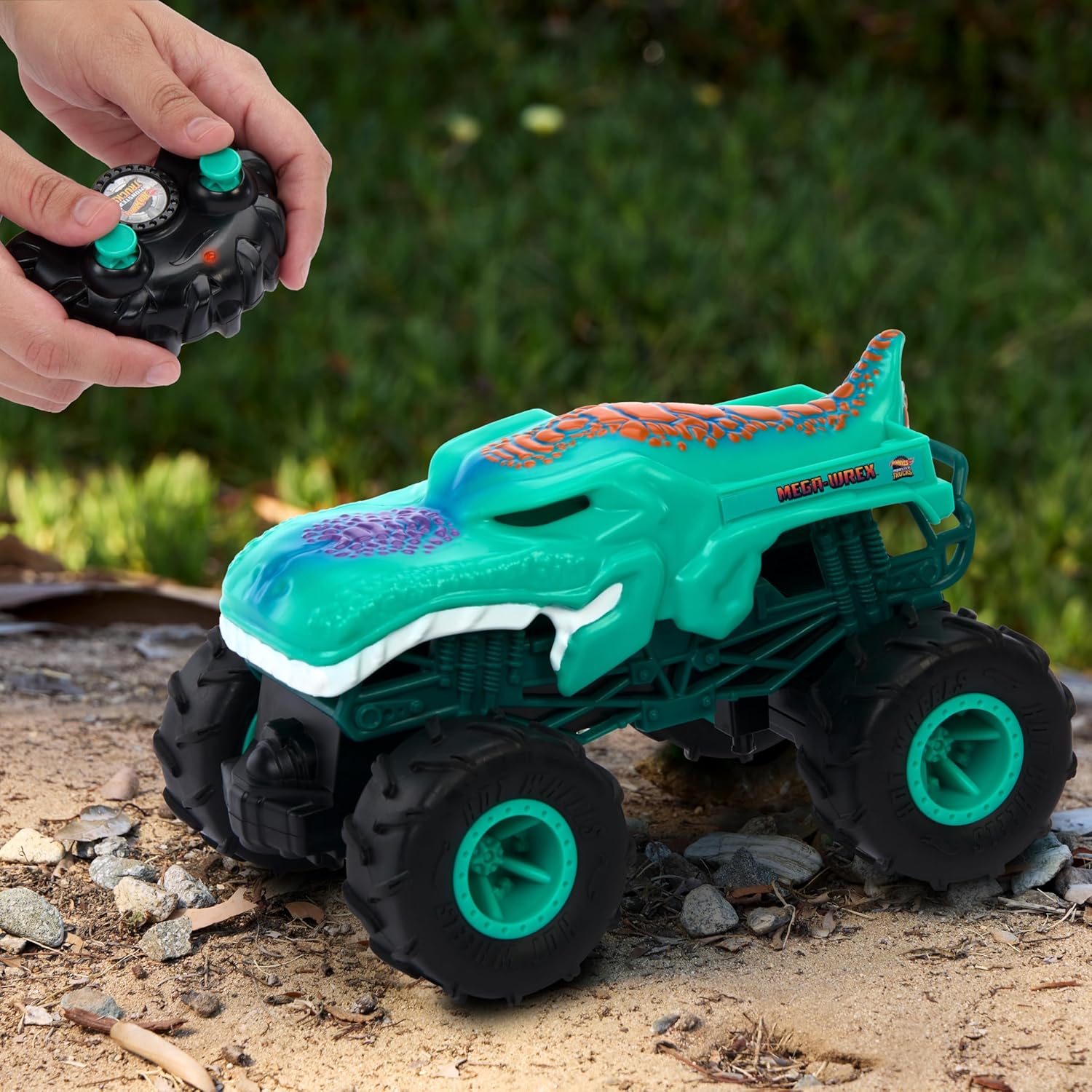 Remote-Control Monster Truck Toy, 1:24 Scale, All-Terrain Tires Q30416