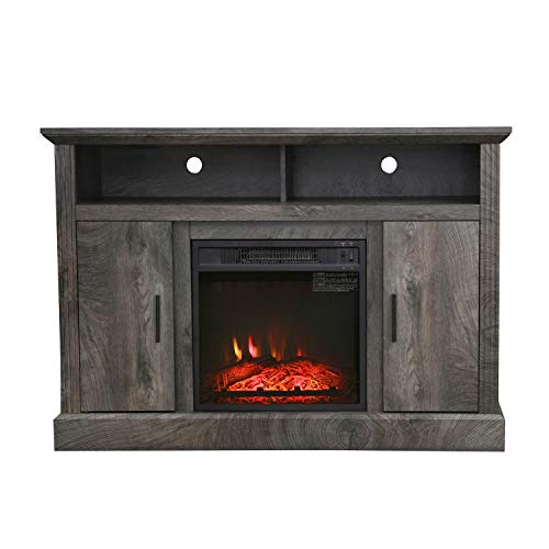 Corner Electric Fireplace TV Stand for TVs up to 42" Wide, Rustic Y278
