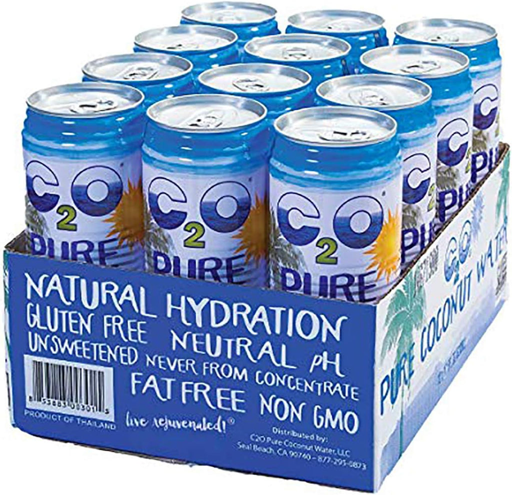 Pure Coconut Water, No Added Sugar, 17.5 FL OZ (Pack of 12) L310