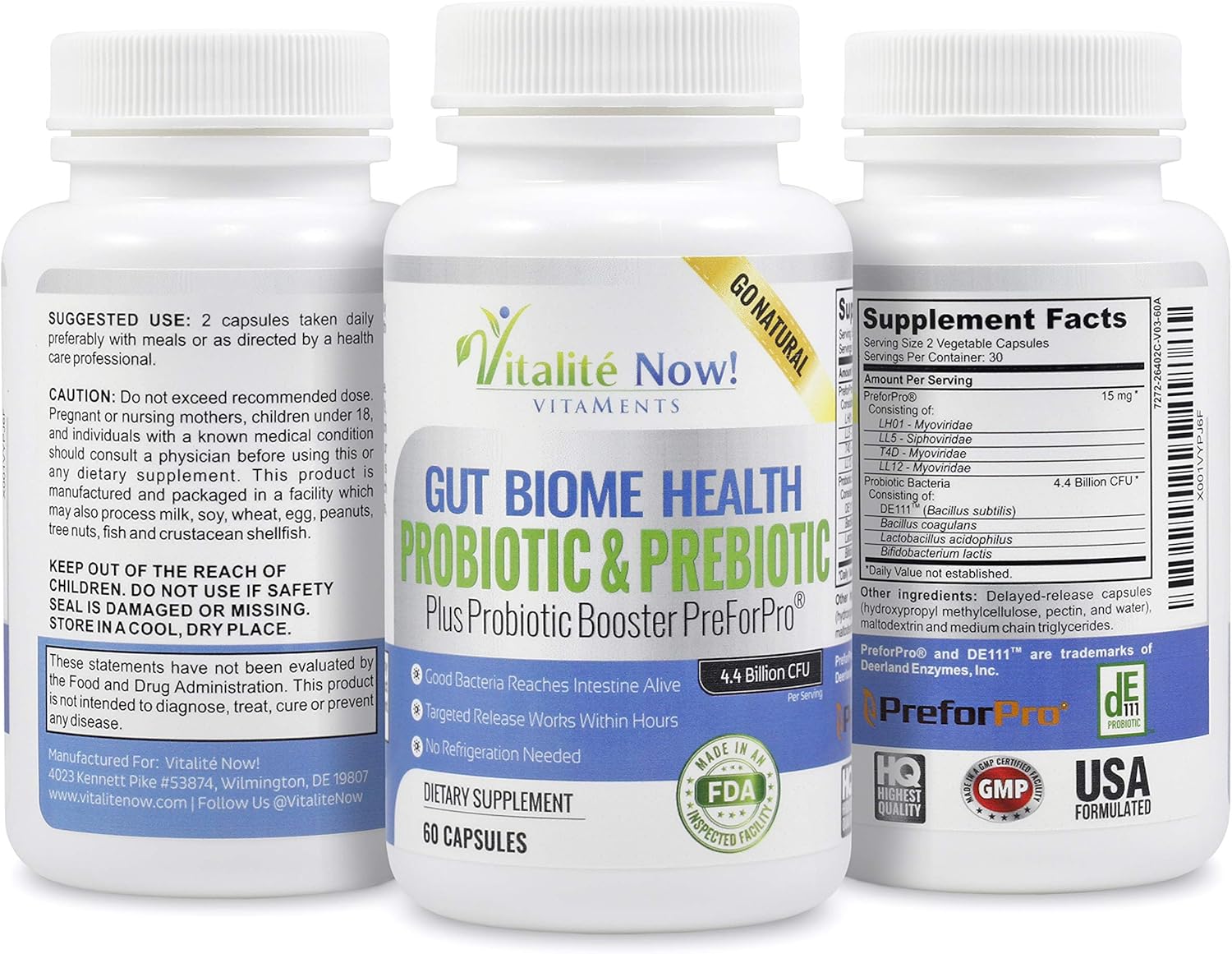 Probiotic & Prebiotic Gut Health Supplement N90539