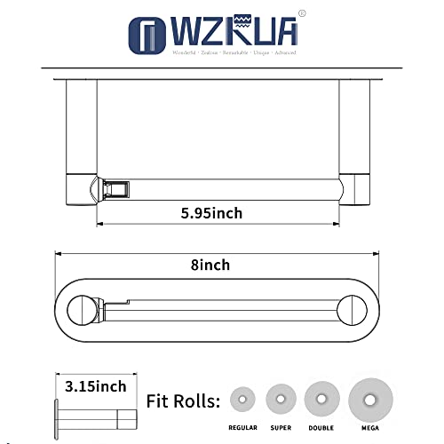 Adhesive Toilet Paper Holder Brushed Nickel, No Drilling J17928