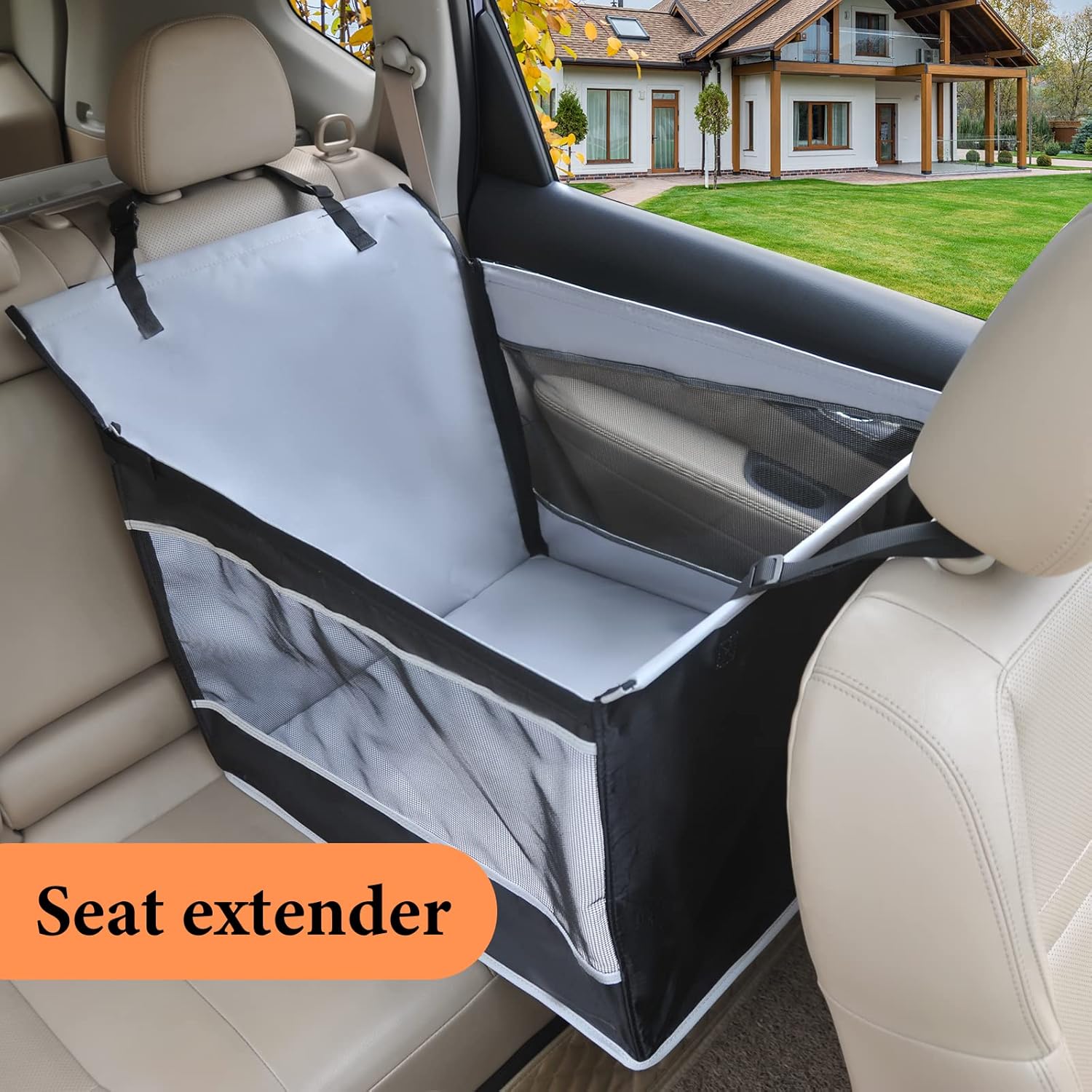 Dog Car Seat for Large Dogs with Seat Extender, Waterproof A971
