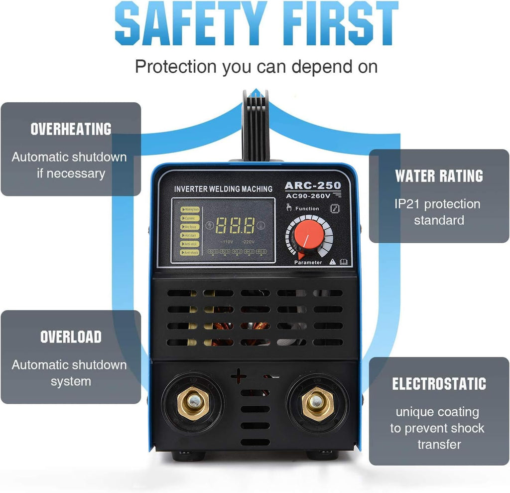 250A ARC Inverter Welder Machine with IGBT Digital Display C49724