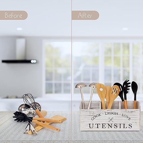 Wooden Utensil Holder for Kitchen Countertop L8214