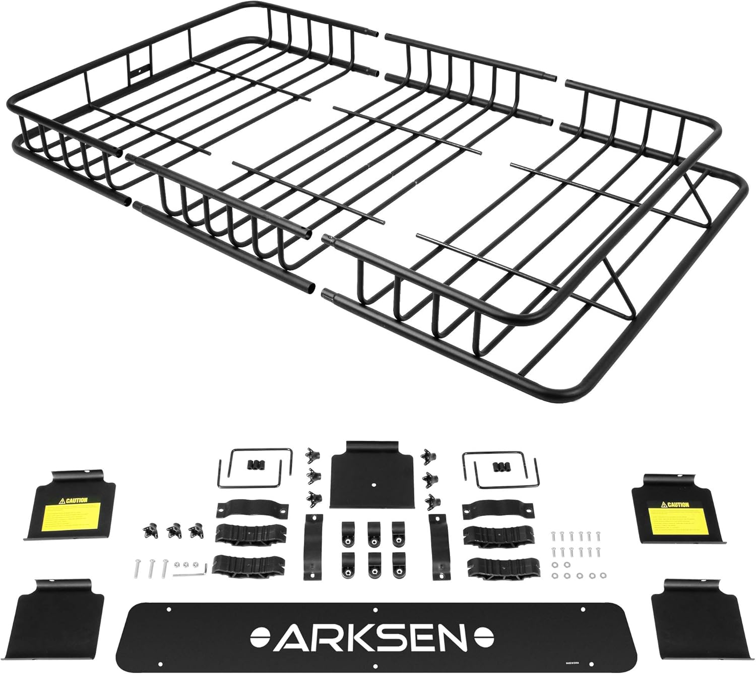 84 Inch Roof Rack Cargo Basket with Soft-Shell Waterproof Roof Bag for SUV, Trucks, Cars K802371
