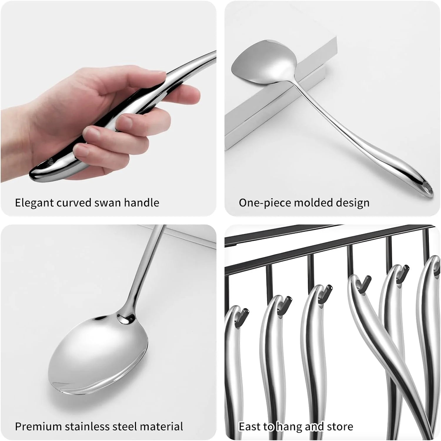 Matte Stainless Steel Kitchen Utensils Set, 11 Pieces M220355