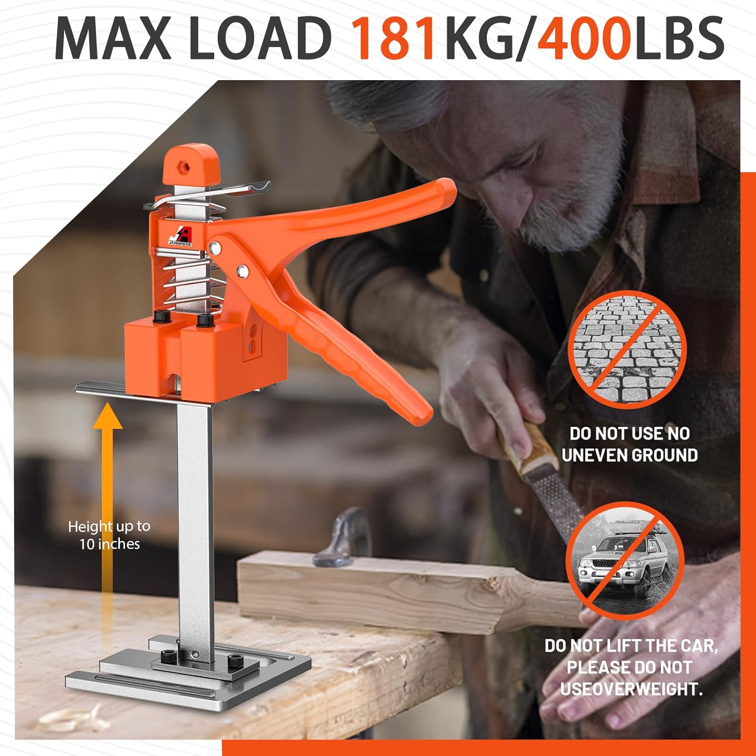 Multifunctional Furniture Lifter Jacks for Cabinets and Wall Tile, 490LBS Load Z684274