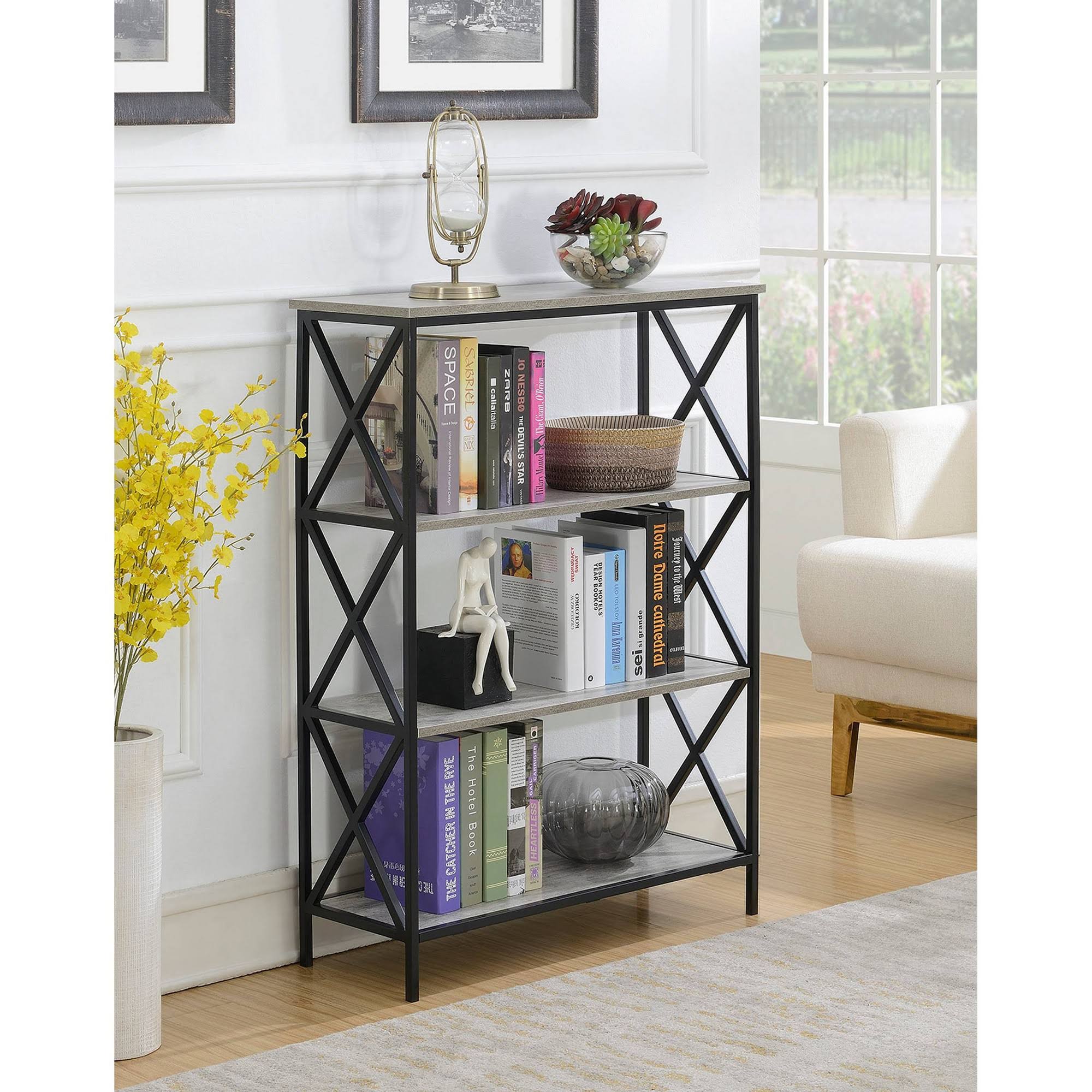 4 Tier Bookcase Faux Birch P731
