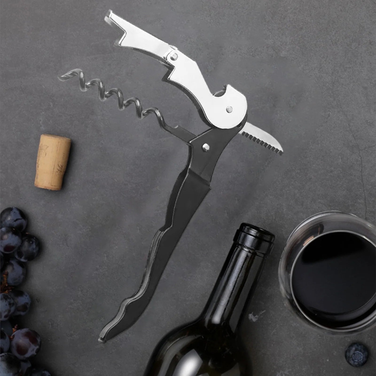 Waiter Key Bottle Opener with Foil Cutter and Jar Opener R32213