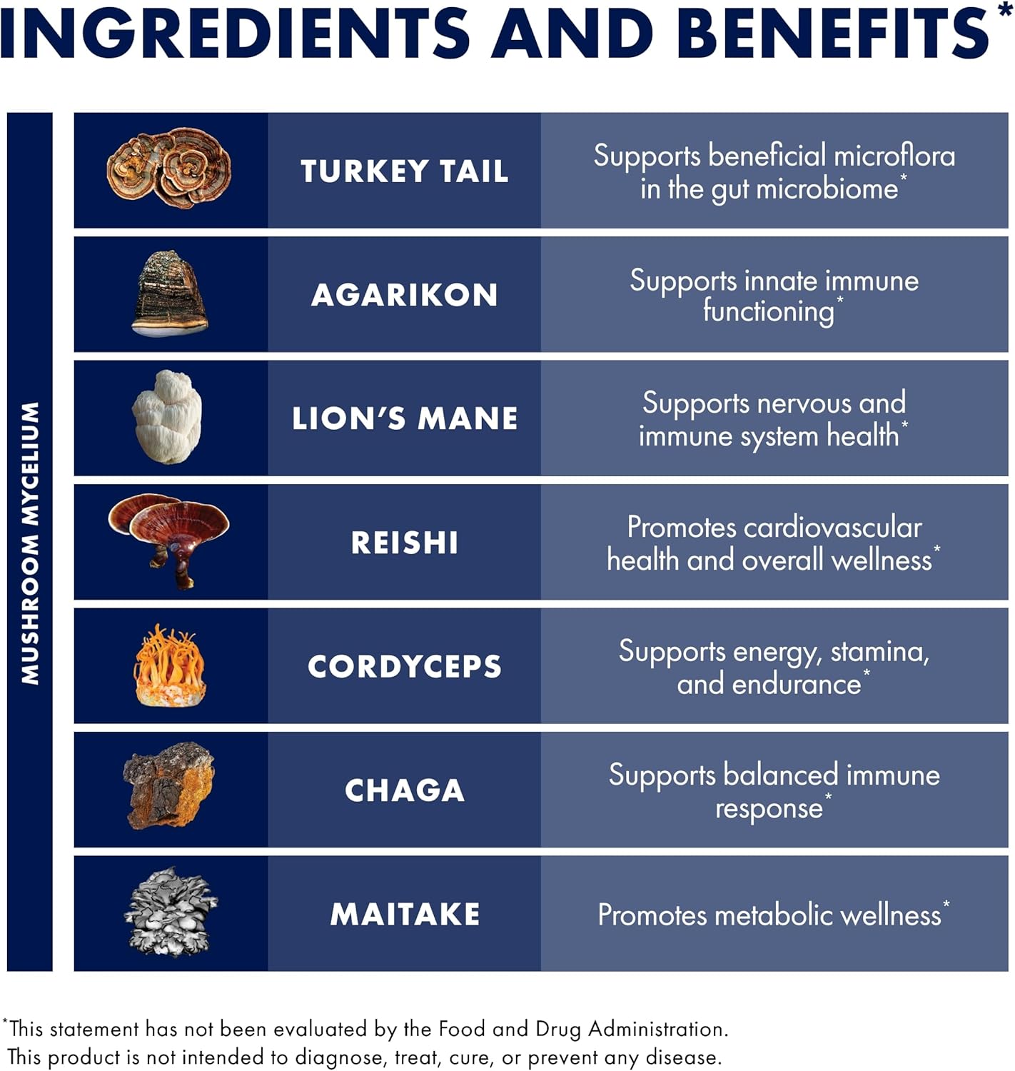 MyCommunity Powder - 17 Species Mushroom Supplement for Immune Support - 100g Z376