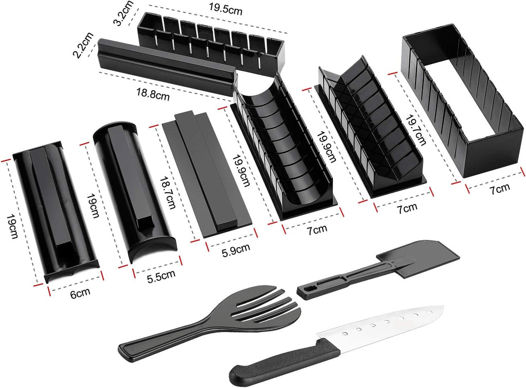 Sushi Maker Kit, 11pcs DIY Sushi Making Set with Rice Roll Mold I713846