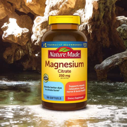 Magnesium Citrate 250 mg Dietary Supplement Softgels O52020