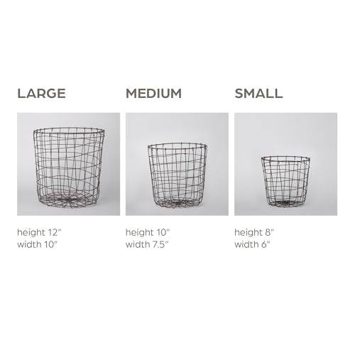 Wire basket for blankets, toys, pantry storage, bedroom and living room decor Y732993