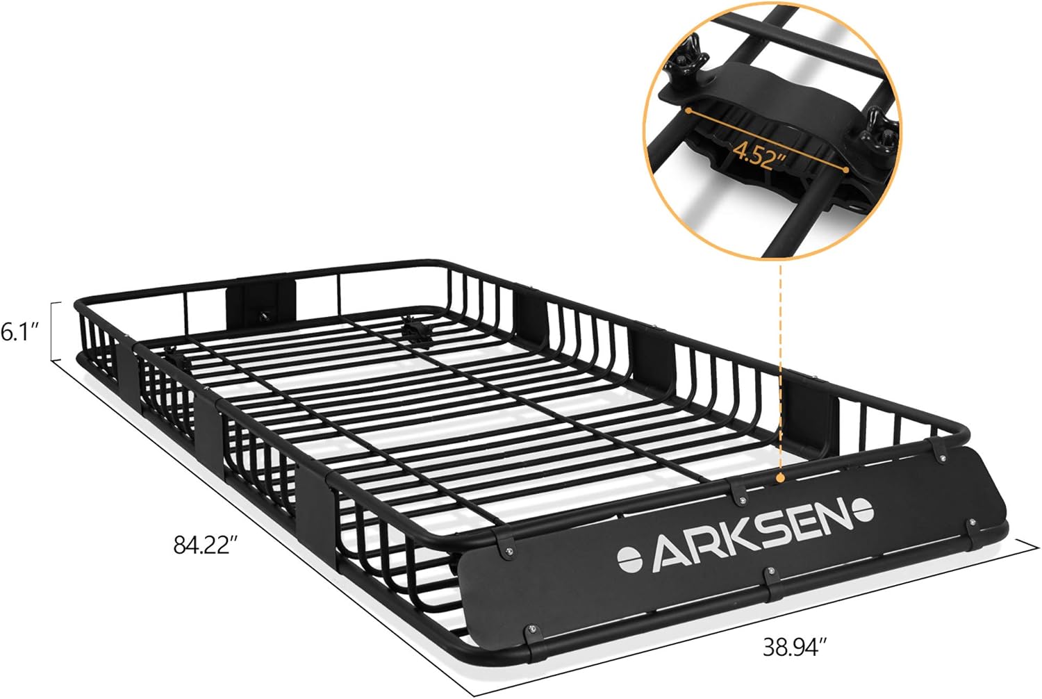 84 Inch Roof Rack Cargo Basket with Soft-Shell Waterproof Roof Bag for SUV, Trucks, Cars K802371