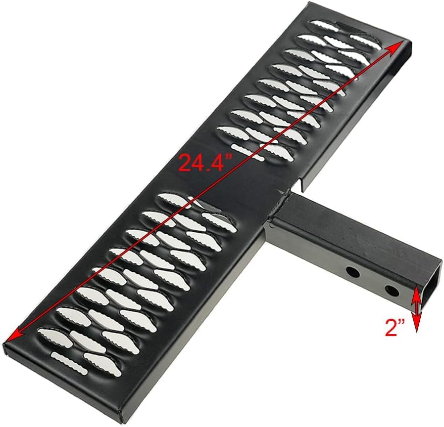 Universal Hitch Step Anti Slip Rust Towing Bumper Guard Black for 2" Rear Hitch Receivers K619