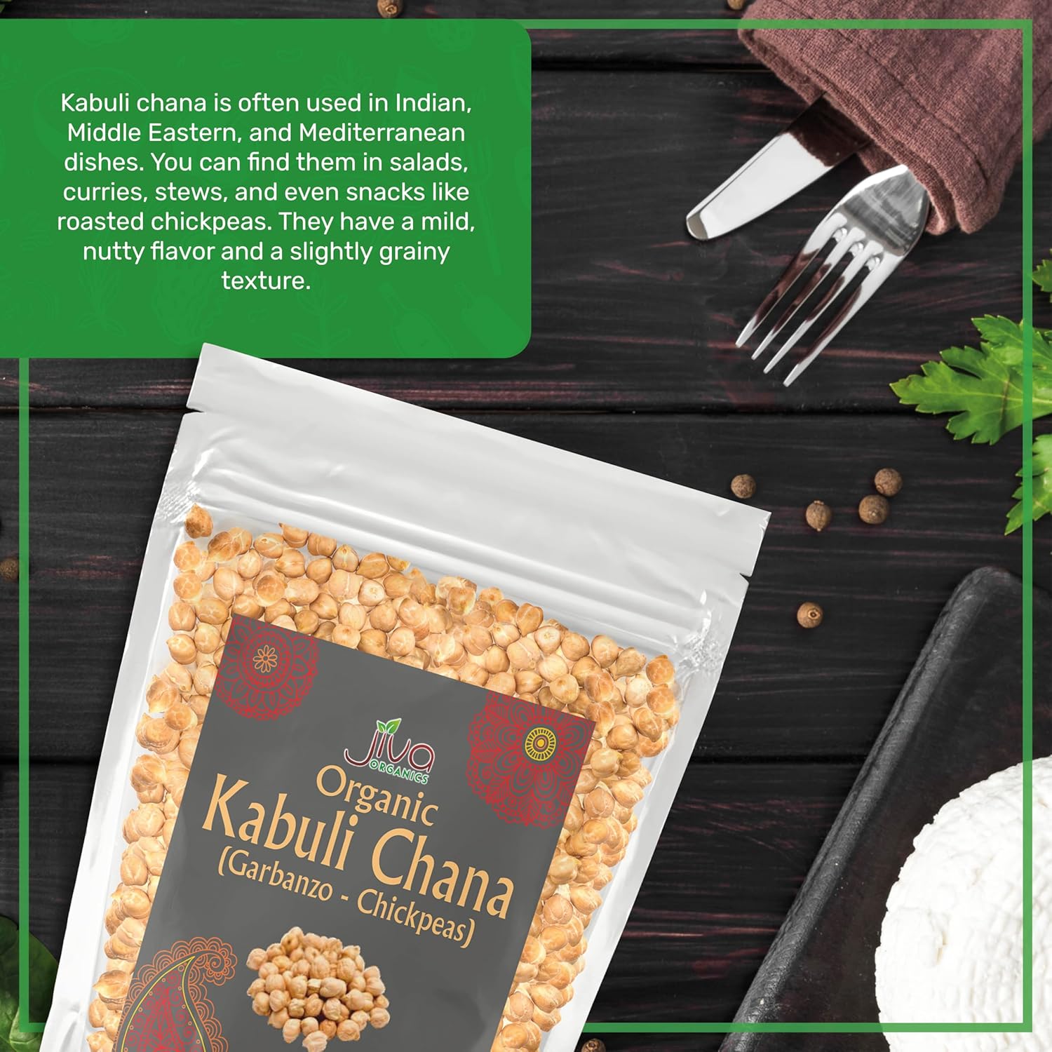 Organic Raw Chickpeas Whole Garbanzo Beans 4 LB Large Bag Gluten Free Non GMO Vegan U598024