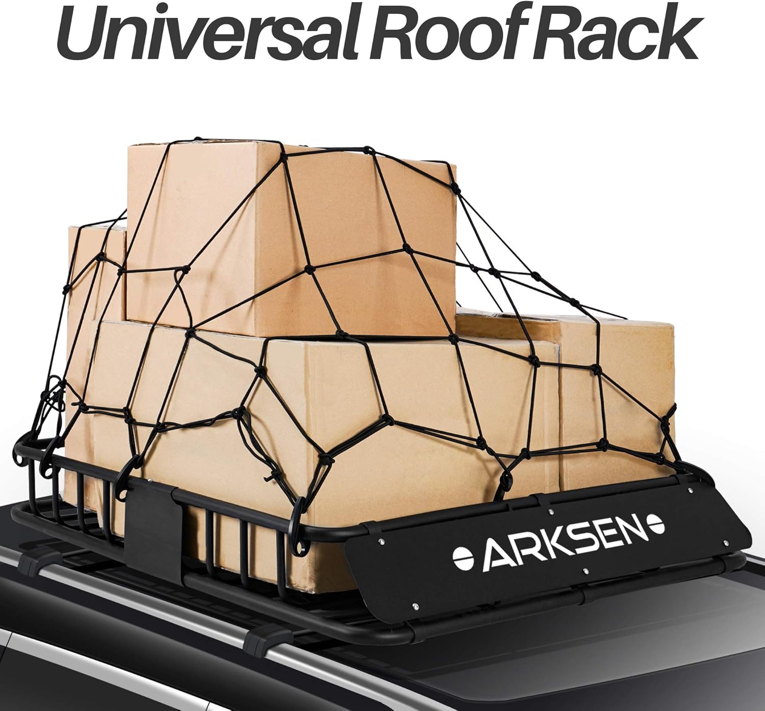 84 Inch Roof Rack Cargo Basket with Soft-Shell Waterproof Roof Bag for SUV, Trucks, Cars K802371