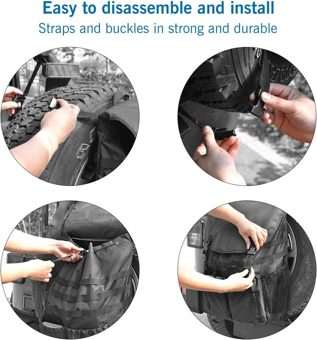 Spare Tire Trash Bag Overland Gear Organizer Cargo Garbage Tool Trunk Rear Wheel Bags for Outdoor Camping S760