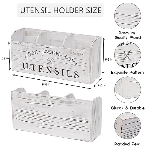 Wooden Utensil Holder for Kitchen Countertop L8214