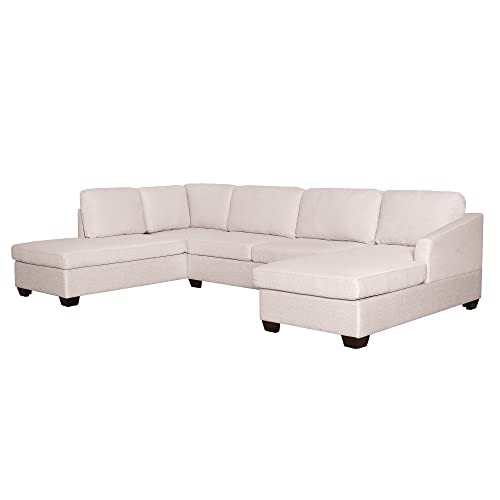 U-Shape Sectional Sofa with Double Chaise Lounge, Beige M3067
