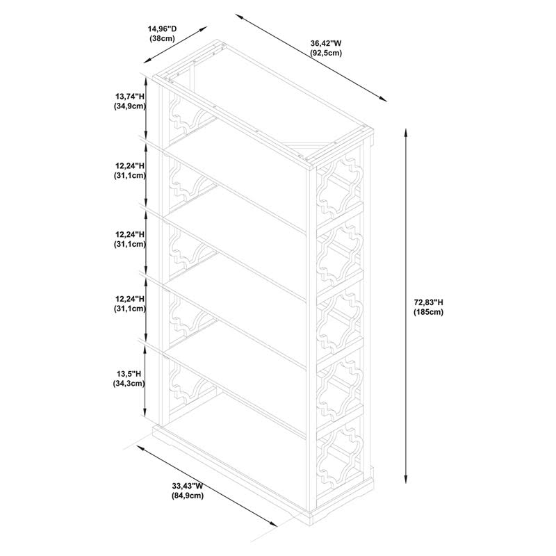 White Bookcase I9915