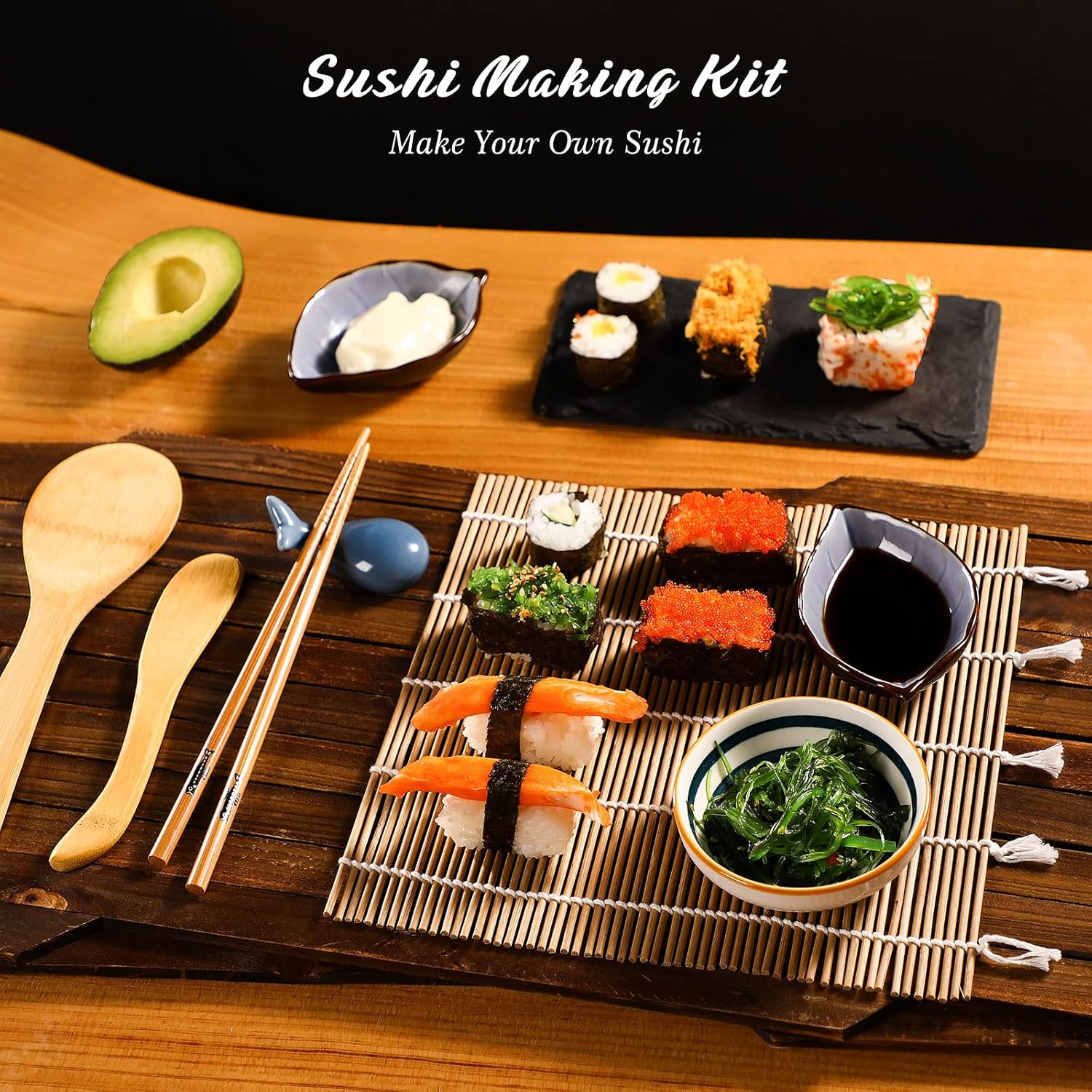 Sushi Making Kit with Bamboo Rolling Mats and Chopsticks K6251