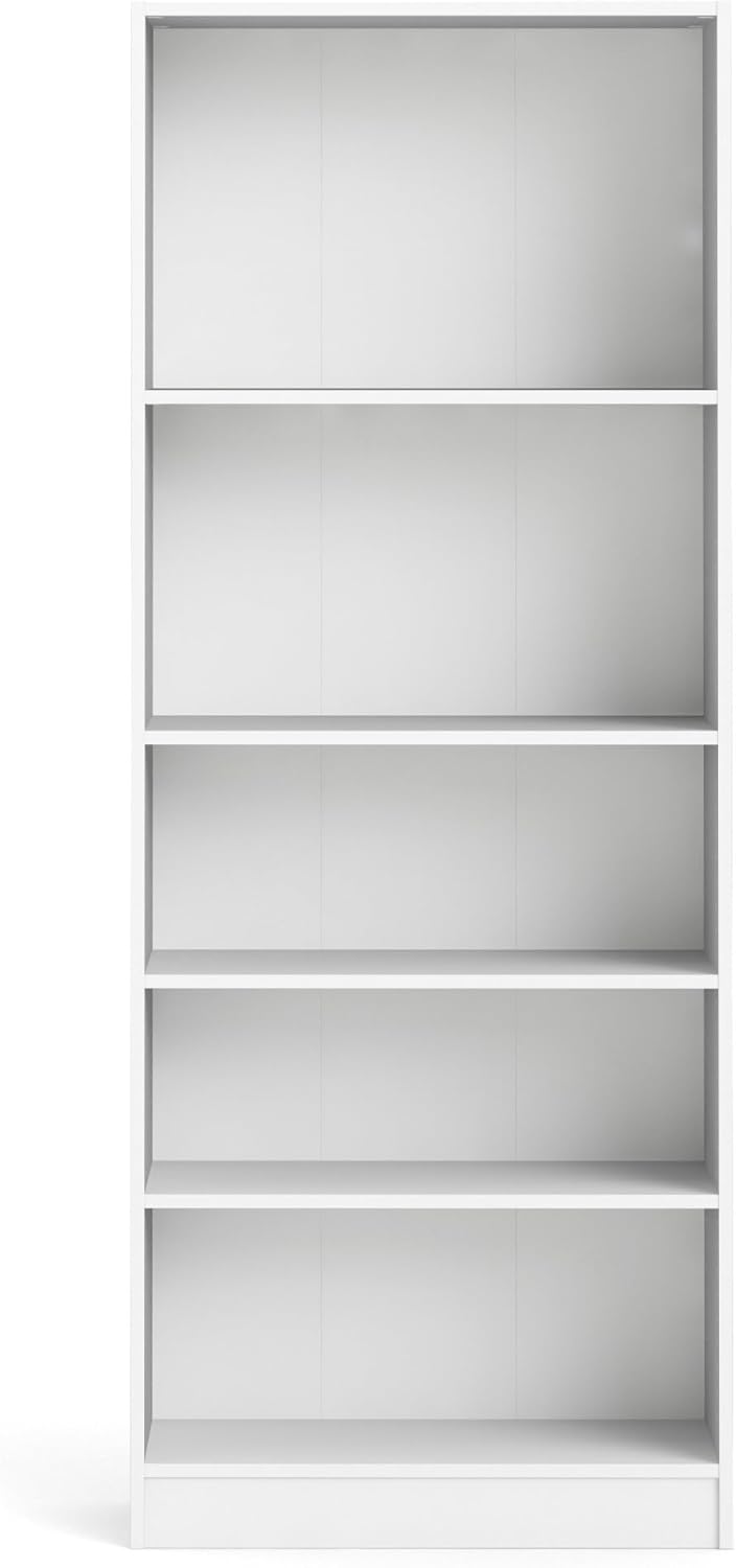 5 Shelf Bookcase, Tall, White P3232