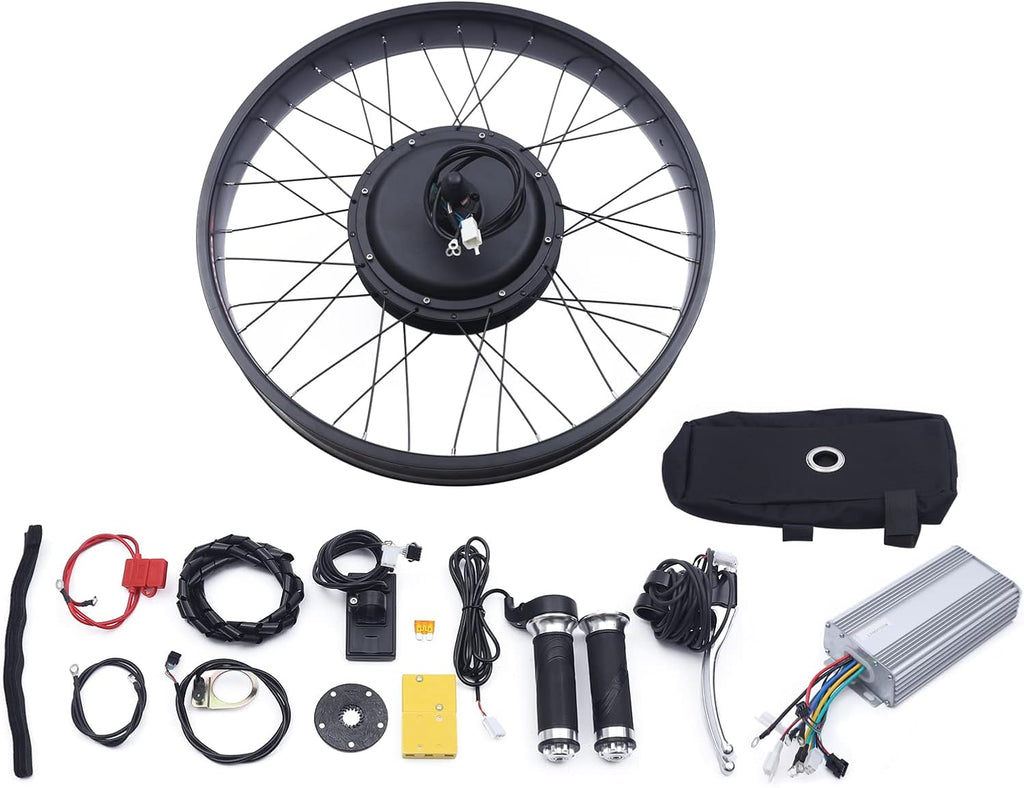 26" 48V 1500W Rear Wheel Electric Bike Conversion Kit with LCD Display A3213