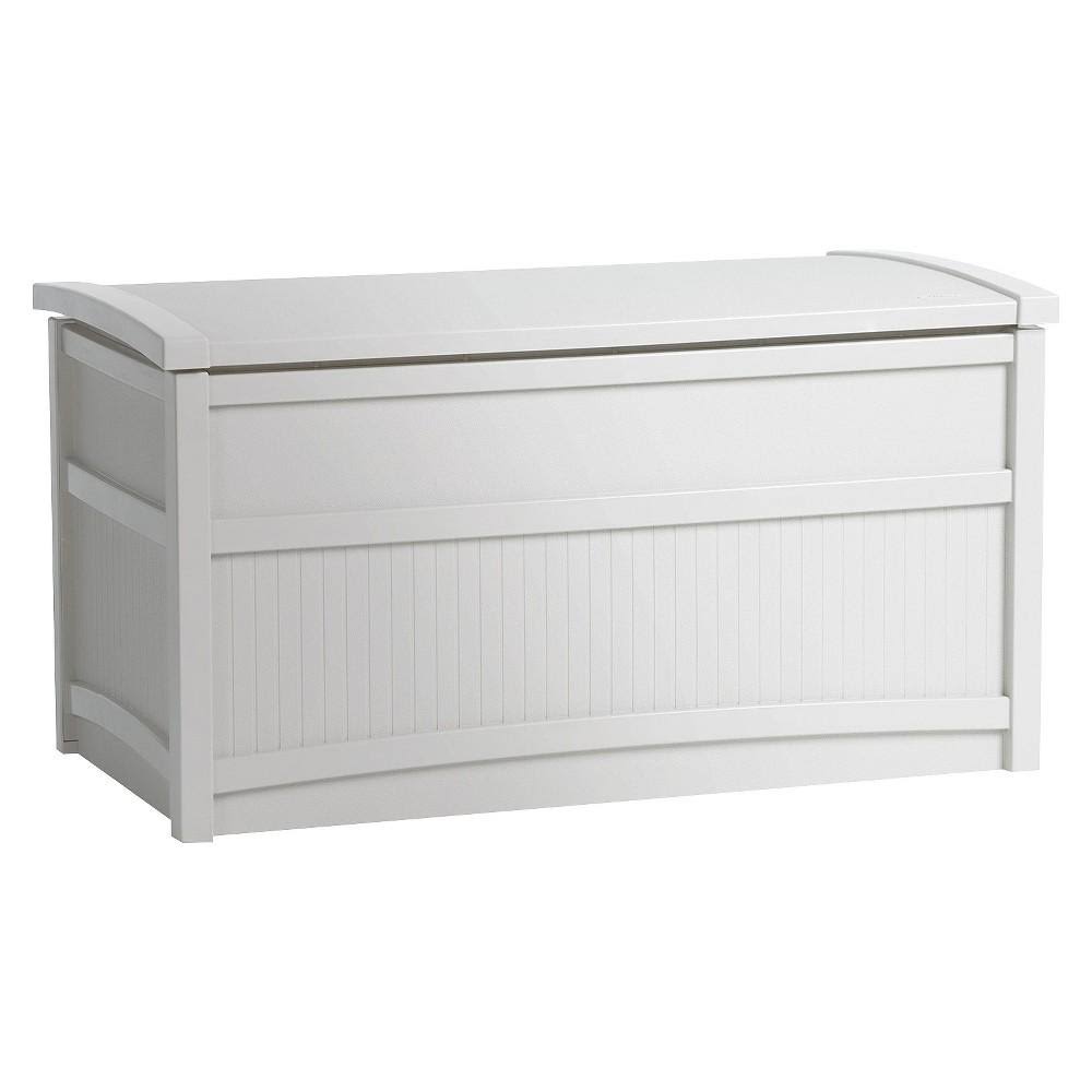 Suncast Resin Deck Box, White