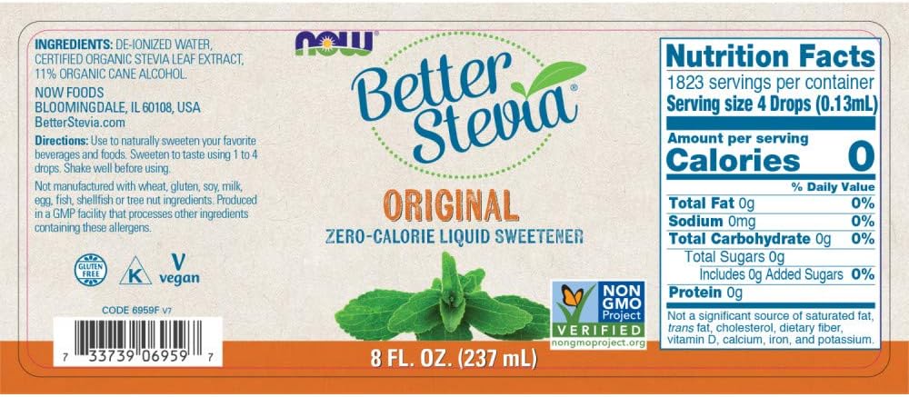 Better Stevia Liquid Extract, 8 Ounce (Pack of 2) F188