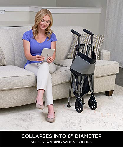 Junior Lightweight Folding Rolling Walker with Swivel Wheels O3021