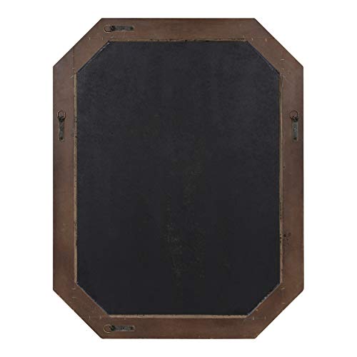 Octagon Wall Mirror, 36 x 28, Rustic Two-Tone Farmhouse Accent F1740