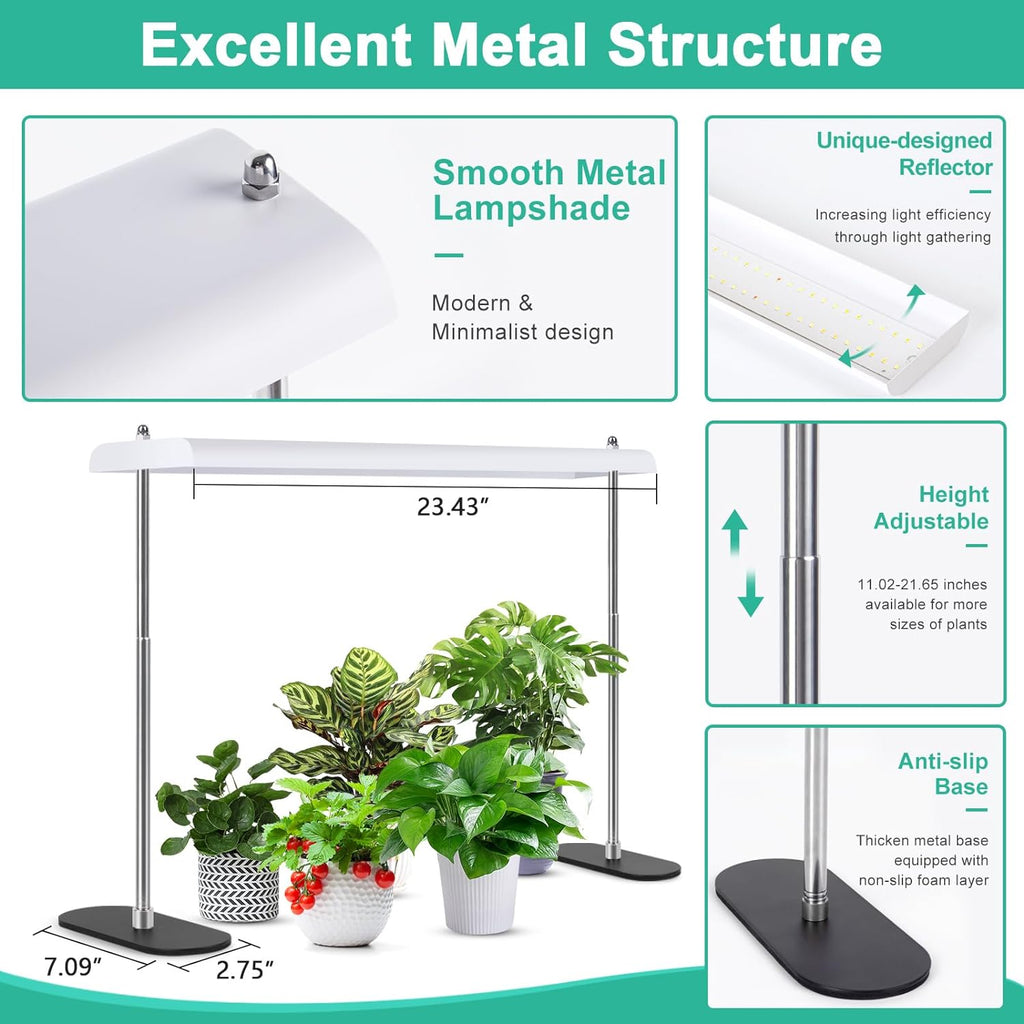 Grow Light Stand with LED Plant Lighting, Timer and Adjustable Height I38920