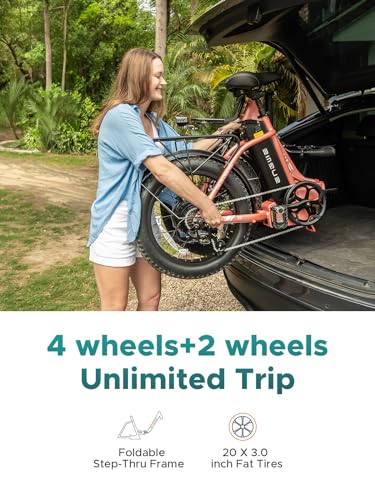 Electric Bike for Adults, 20" Fat Tire, 52V 13Ah Removable Battery, 7-Speed G730260